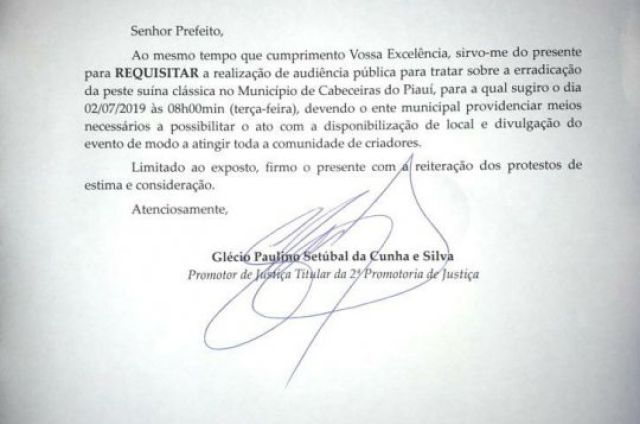 Cabeceiras do Piau�: Prefeitura convoca criadores de su�nos para Audi�ncia P�blica