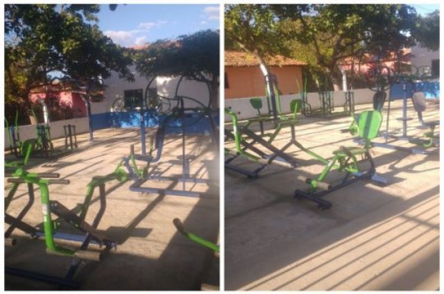 Comunidade Olhos D�agua em Sigefredo Pacheco ganha academia ao Ar Livre