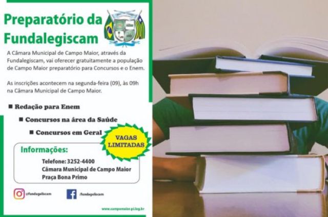 Fundalegiscam abrir� inscri��es para cursos gratuitos em Campo Maior nesta segunda (09)