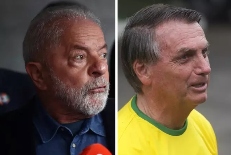 Ex-presidente Luiz Inácio Lula da Silva (PT) e presidente e candidato à reeleição, Jair Bolsonaro (PL)