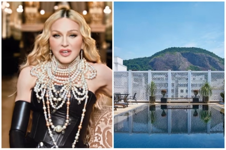 Suíte da Madonna no Copacabana Palace é a mesma de 2008, tem 'black pool' e já hospedou Mick Jagger e princesa Diana — Foto: Divulgação