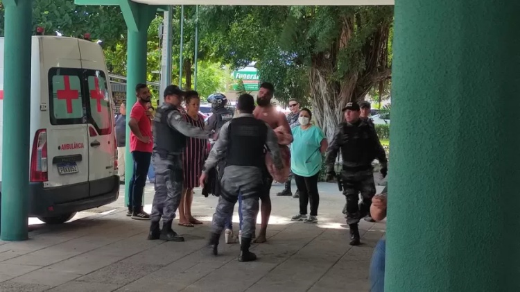 Homem sofre tentativa de homicídio, é internado e tenta fugir do hospital, em Parnaíba — Foto: Felipe Cruz/ TV Clube