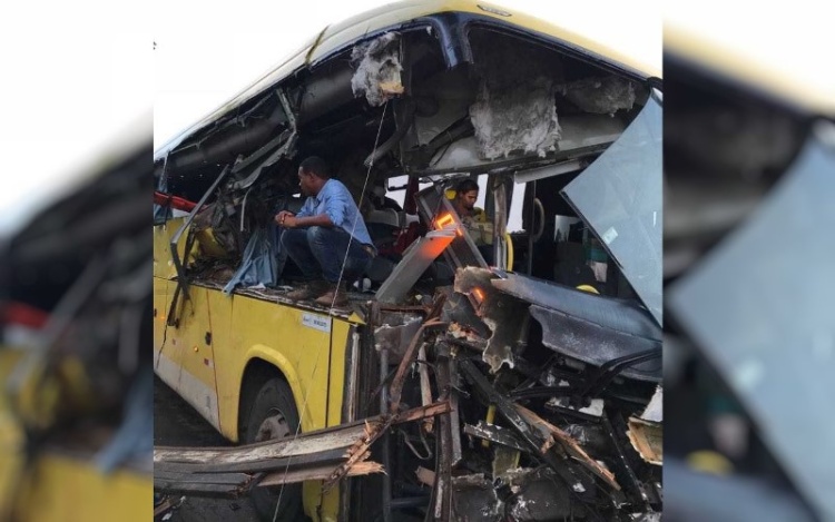 Acidente aconteceu na GO-080, quando o ônibus se deslocava de Dianópolis, no Tocantins, em direção a Goiânia-GO. Fonte: G1