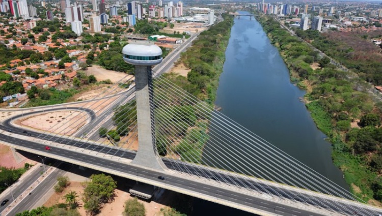 Vista aérea de Teresina, capital do Piauí, 48ª cidade mais violenta do mundo, segundo o estudo