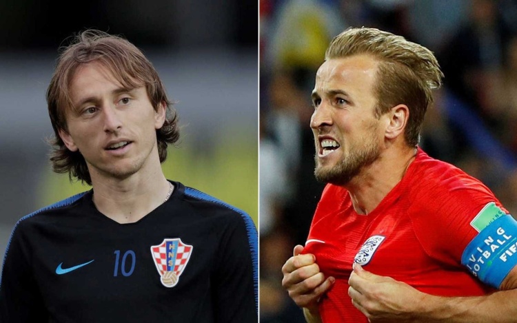 Harry Kane, da Inglaterra, e Modric, da Croácia (Foto: John Sibley e Henry Romero / Reuters). Fonte: G1