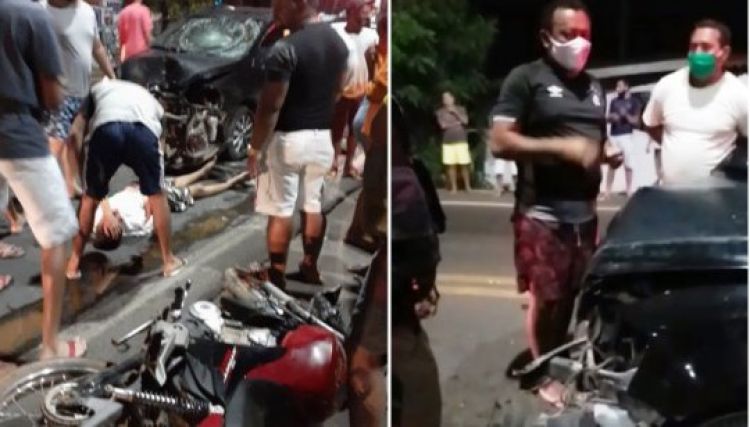 Vítimas e motorista do automóvel