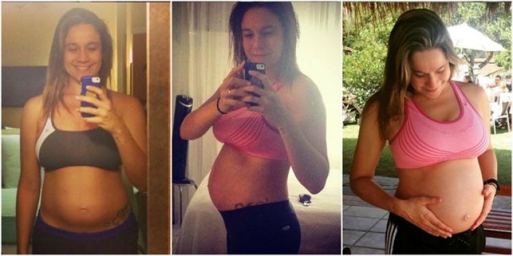 Fernanda Gentil aos seis, sete e oito meses de gravidez: apresentadora terá um menino, Gabriel