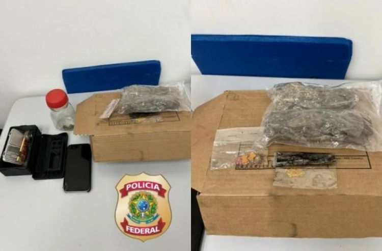 PF apreende pacote com drogas enviado pelos Correios no Piauí- Foto: Divulgação/PRFPI