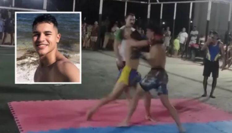 João Victor está de shorte azul com amarelo