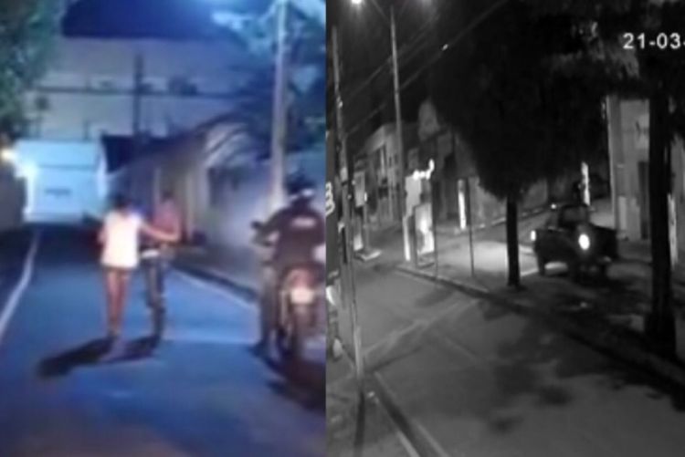 Mulher furtando bicicleta / carro sendo furtado