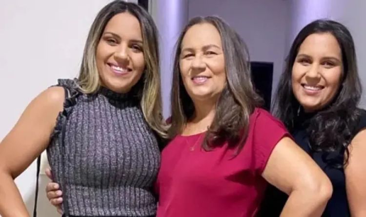 À esquerda, Ravena Figueiredo Guedes, ao centro, a prefeita Ana Delcides Figueiredo (MDB), e à direita, Raíssa Figueiredo Guedes 