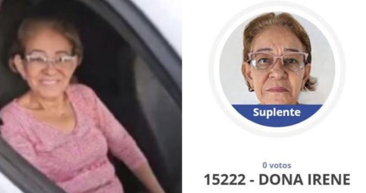 Candidata Irene Oliveira de Sousa não obteve nenhum voto - Foto: Divulgação 