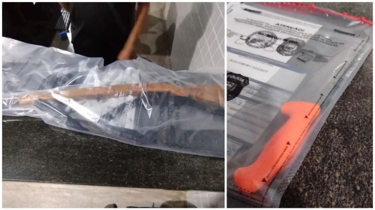 Objetos apreendidos com o idoso - Foto: Campo Maior Foco