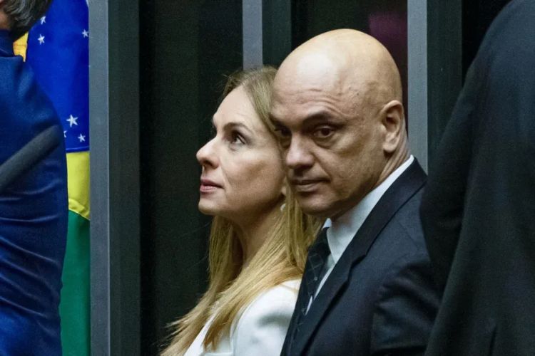 O ministro Alexandre de Moraes e a esposa dele, Viviane Barci de Moraes - Foto: Metrópoles 