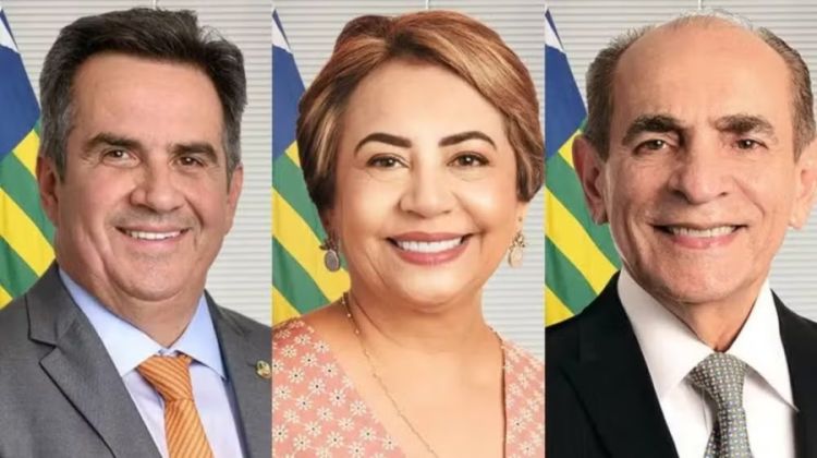 Senadores do Piauí: Ciro Nogueira, Jussara Lima e Marcelo Castro — Foto: Senado