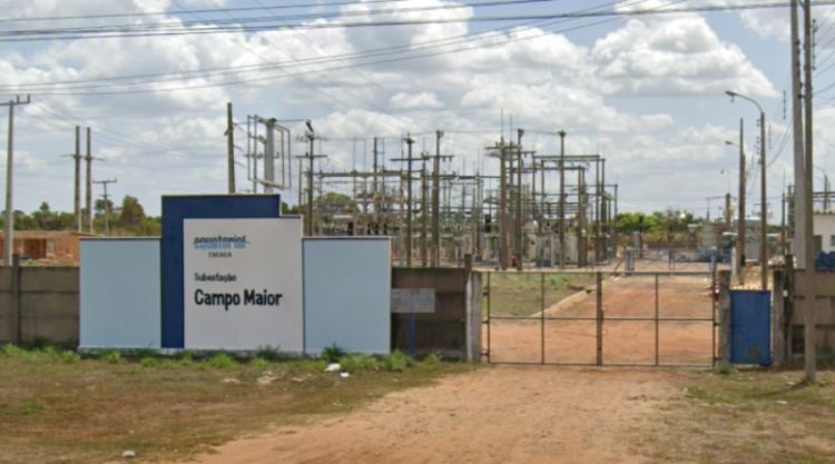 Subestação de distribuição de energia de Campo Maior. Foto: Google maps