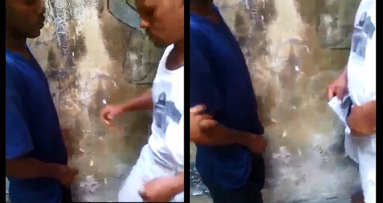 Vídeo foi gravado dentro da delegacia de Camaçari onde os dois homens estão presos provisoriamente. 