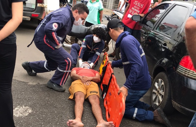 Grave acidente na Avenida Santo Antônio deixa um ferido em Campo Maior