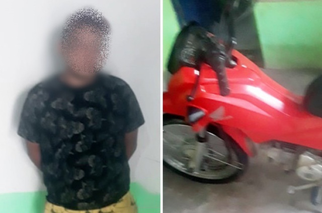 Boa Hora/PI: Polícia Militar prende suspeito em posse de moto roubada em Campo Maior (PI)
