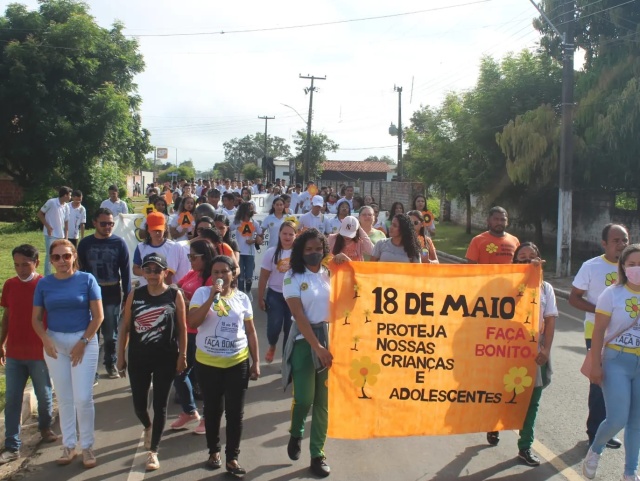 Caminhada em Boa Hora alerta sobre o combate ao abuso e à exploração de crianças e adolescentes