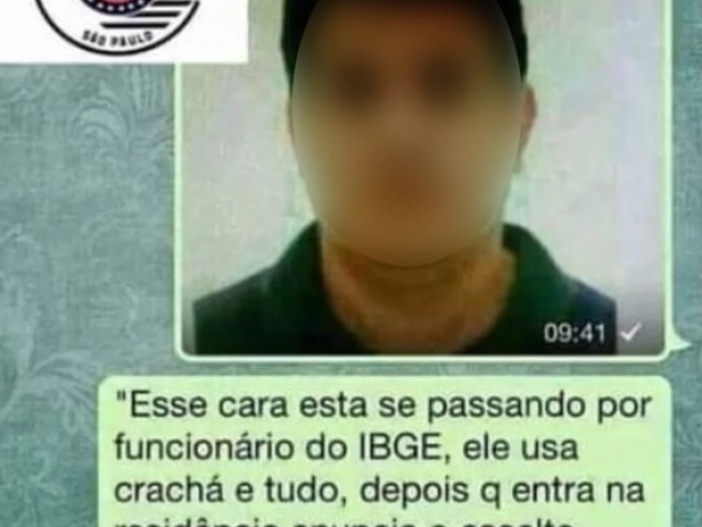 IBGE alerta para falso cartaz que mostra assaltante com crachá do Instituto no Piauí
