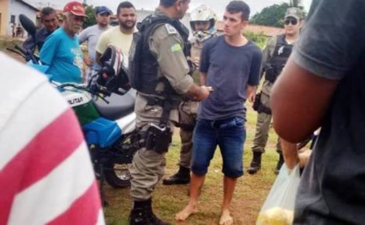 Alex Bruno quando foi preso em Campo Maior