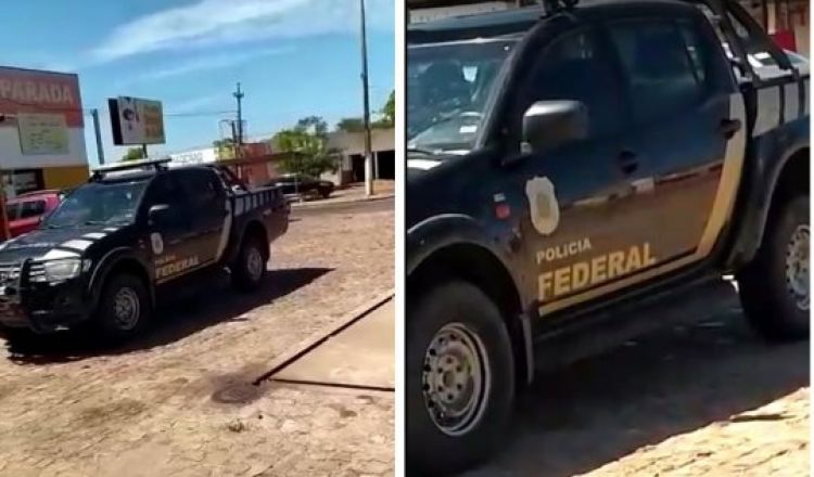Viaturas da PF foram vistas circulando pela cidade. Foto: Reprodução Viaturas da PF foram vistas circulando pela cidade. Foto: Reprodução