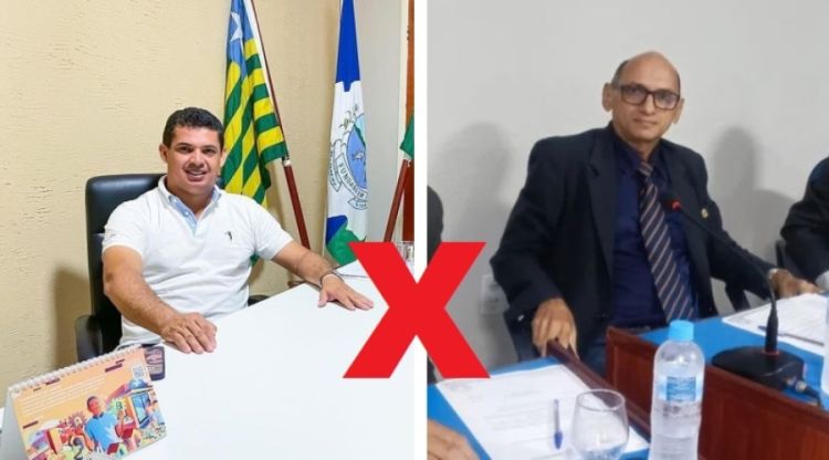 Prefeito João Arilson e vereador Cláudio Galvão. Montagem: Campo Maior Em Foco Prefeito João Arilson e vereador Cláudio Galvão. Montagem: Campo Maior Em Foco