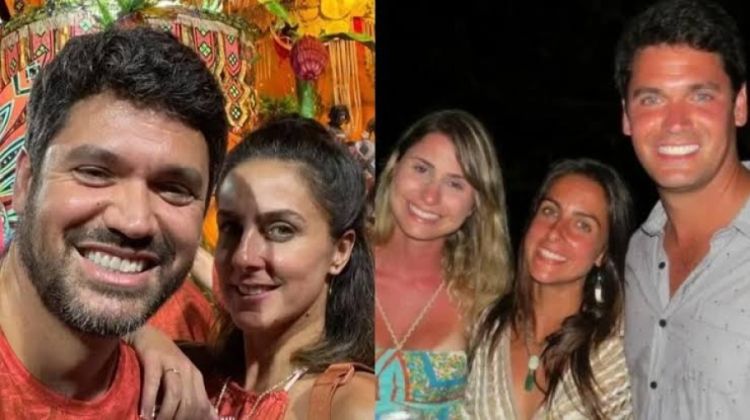 Marcelo Courrege e Carol Barcellos / Ex-Casal e madrinha