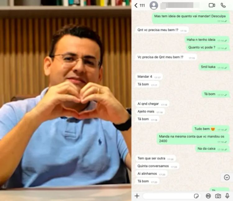Prefeito de Cocal (PI) tem mensagens e transferências bancárias vazadas nas redes sociais - Foto: Reproduções  Prefeito de Cocal (PI) tem mensagens e transferências bancárias vazadas nas redes sociais - Foto: Reproduções