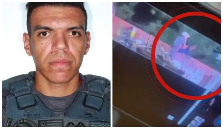 PM que arremessou homem de ponte é soldado Luan Felipe Alves Pereira — Foto: Reprodução PM que arremessou homem de ponte é soldado Luan Felipe Alves Pereira — Foto: Reprodução
