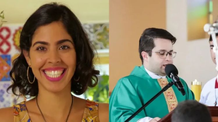 Bela Gil e padre Danilo César — Foto: Redes Sociais Bela Gil e padre Danilo César — Foto: Redes Sociais