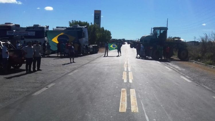Proteste em Bom Jesus-PI. Foto: PRF Proteste em Bom Jesus-PI. Foto: PRF